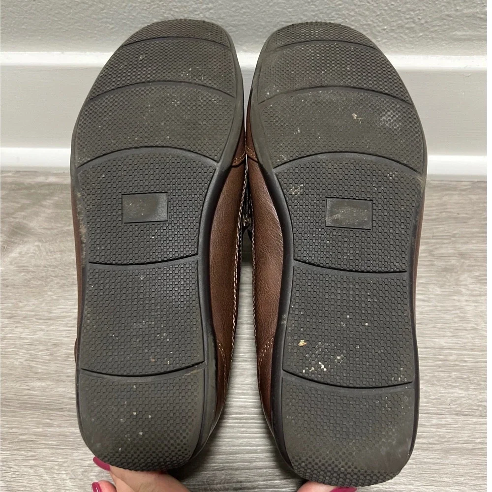 Brown Leather Slip On Loafer Shoes, Alfonso,‎ Size 10M